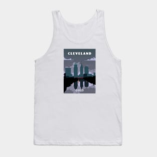 Cleveland, Ohio, USA.Retro travel poster Tank Top